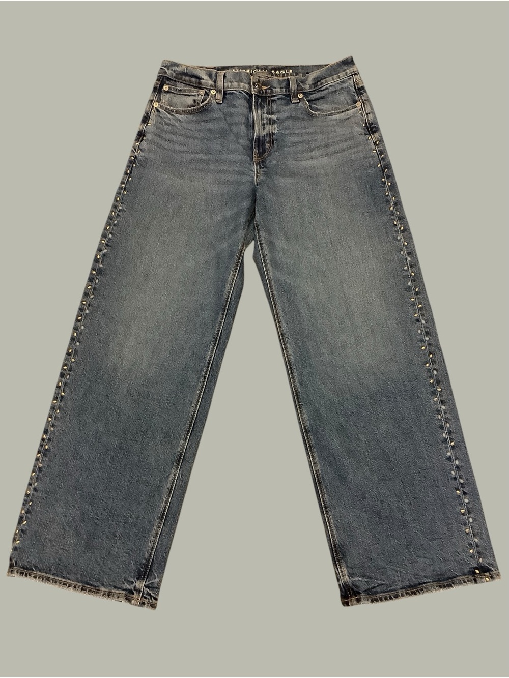 American Eagle Stovepipe Studded Straight Leg Jeans Size 6